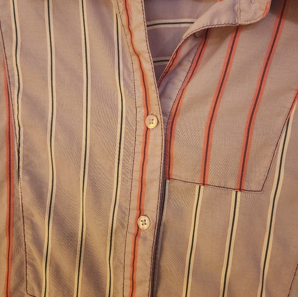 Like New ASOS Oversized Blouse In Patchwork Stripe Sz 8 Trending - Picture 6 of 13